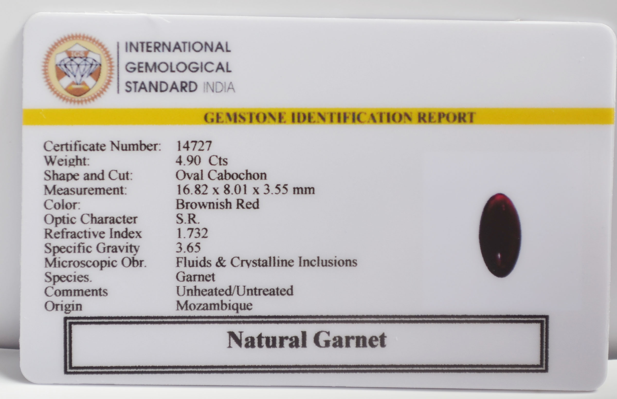 GRN29K 2 GARNET 4.9 Ct.