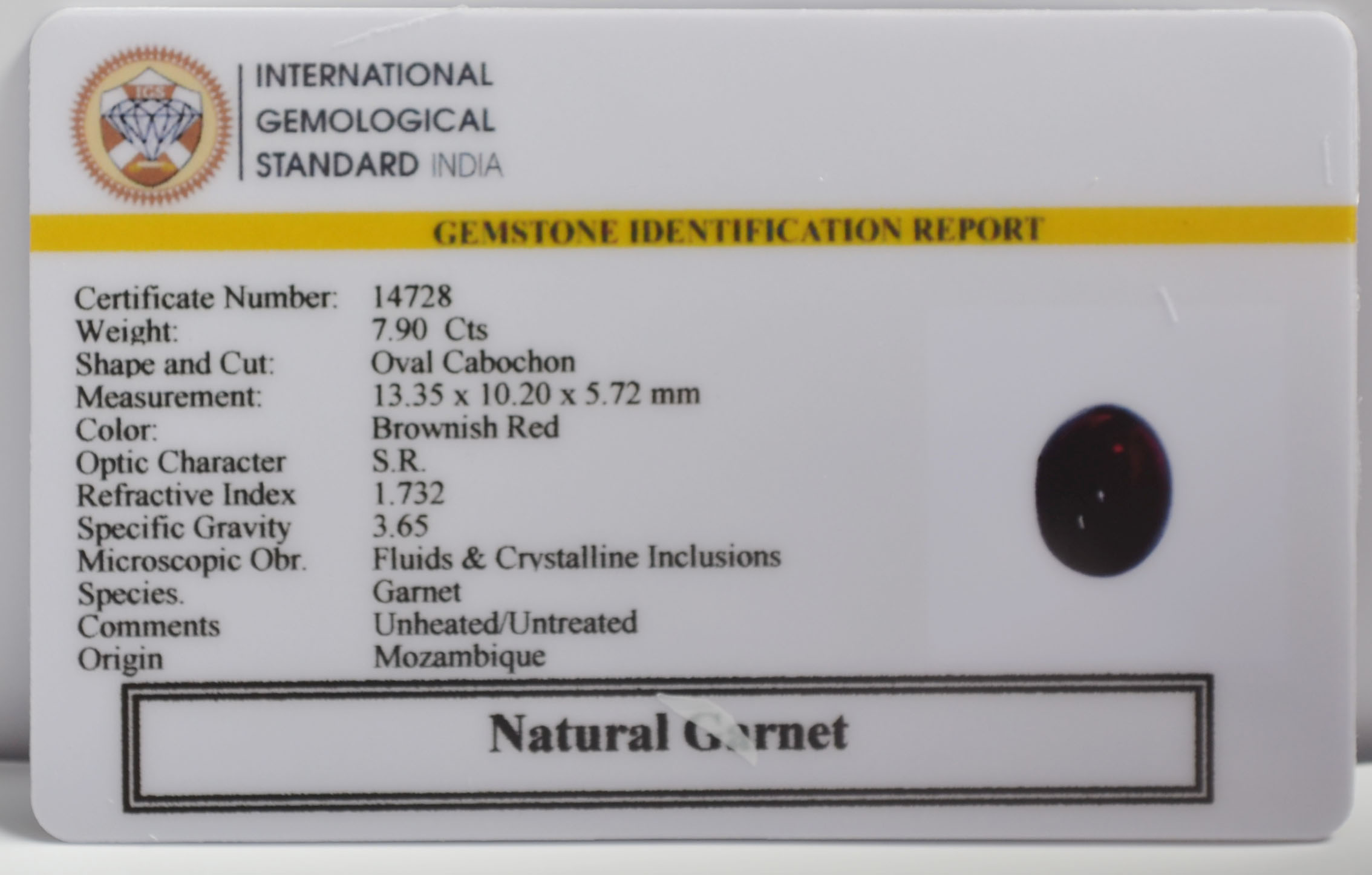 GRN30K 2 GARNET 7.9 Ct.