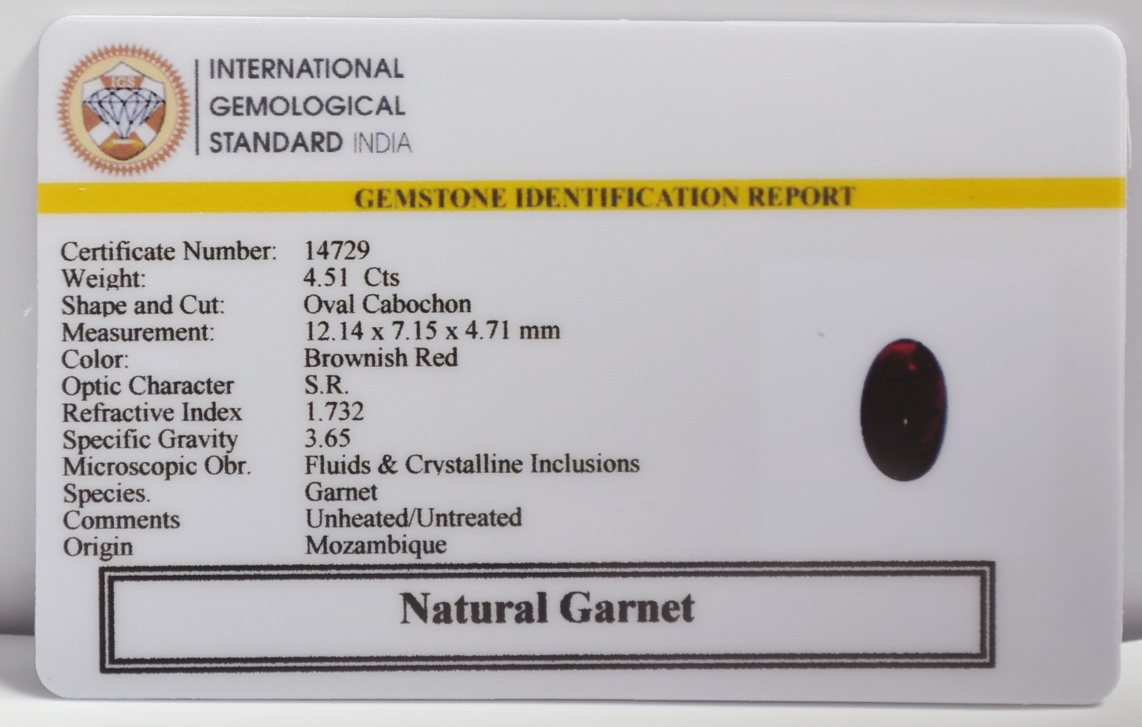 GRN31K 2 GARNET 4.51 Ct.