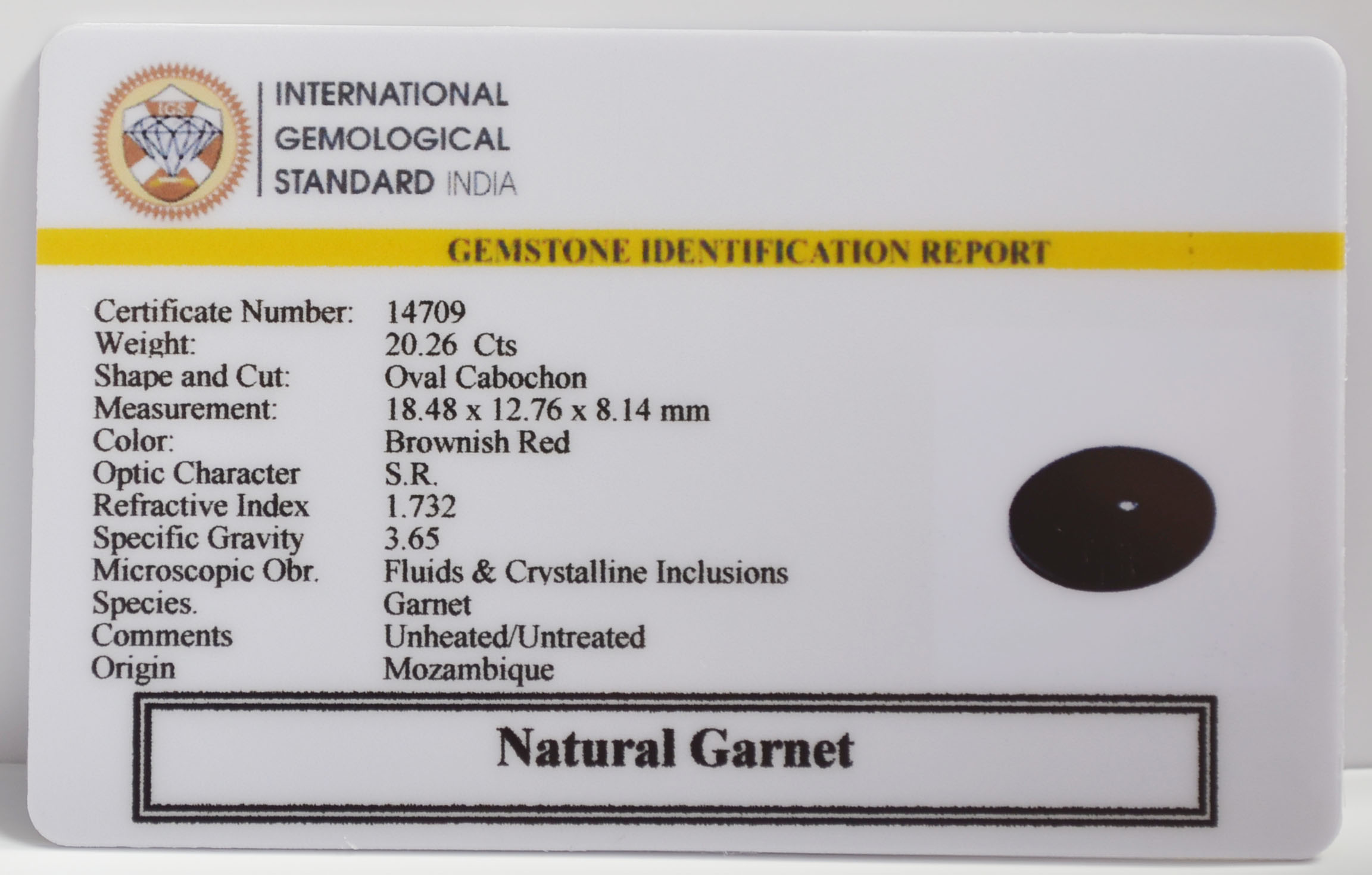 GARNET 20.26 Ct. 3 GRN3G 2 GARNET 20.26 Ct.