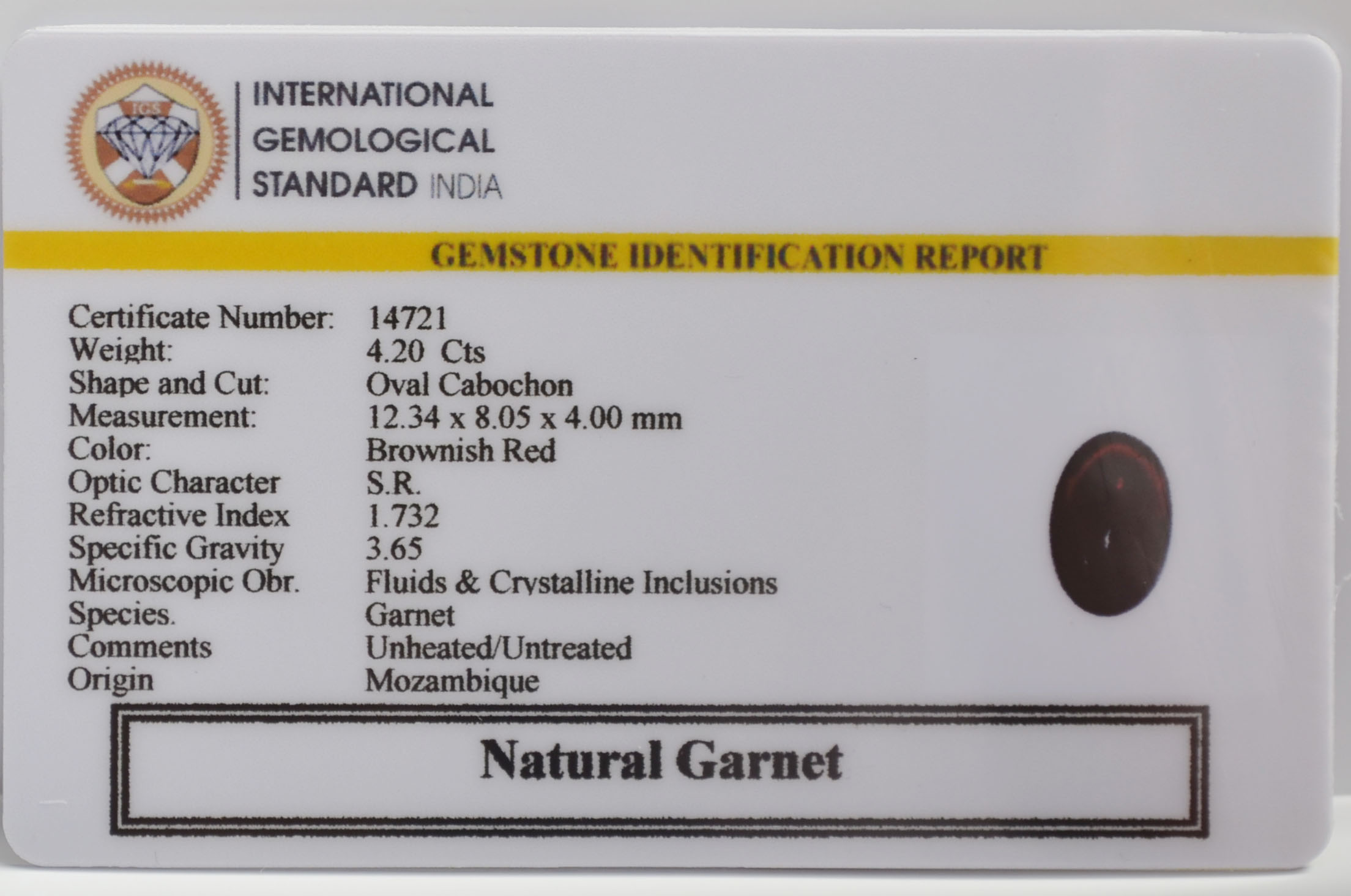 GRN7G 2 GARNET 4.2 Ct.