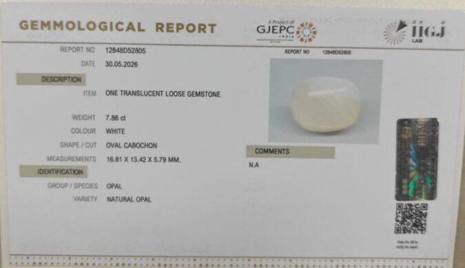 OPAL 7.86 Ct.