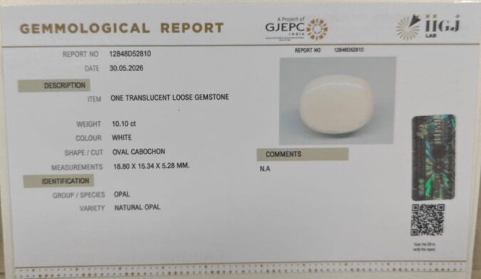 OPAL 10.1 Ct.