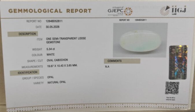 OPAL 5.34 Ct.