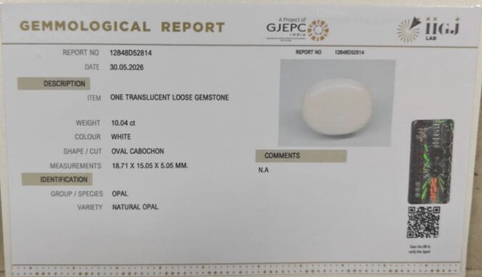 OPAL 10.04 Ct.