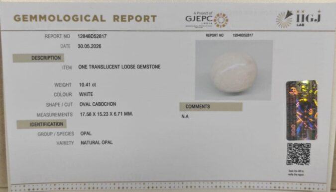 OPAL 10.41 Ct.