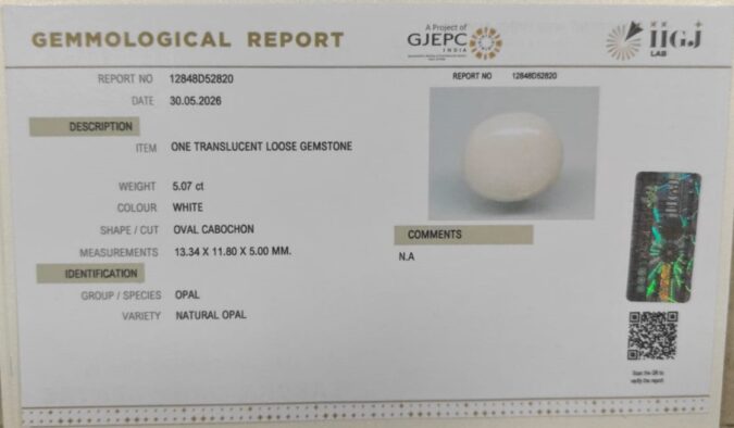 OPAL 5.07 Ct.