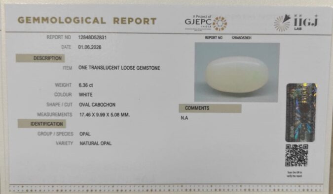 OPAL 6.36 Ct.