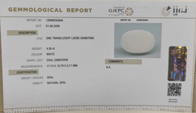 OPAL 4.35 Ct. OPAL 4.35 Ct.