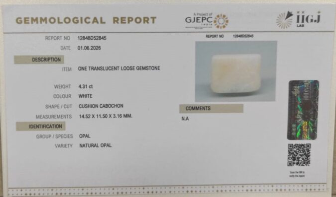 OPAL 4.31 Ct. OPAL 4.31 Ct.