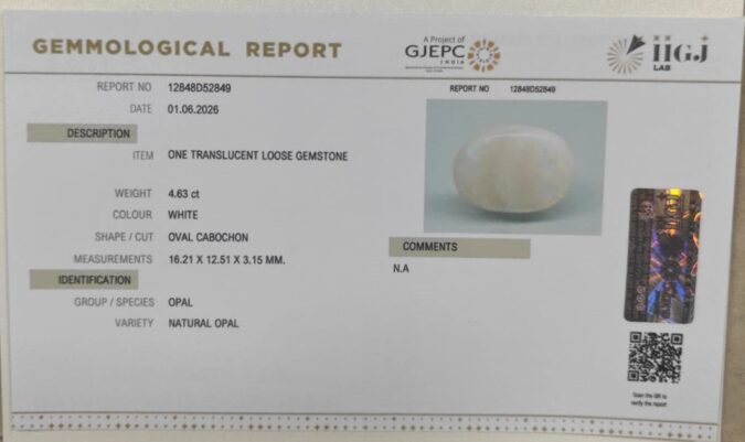 OPAL 4.63 Ct. OPAL 4.63 Ct.