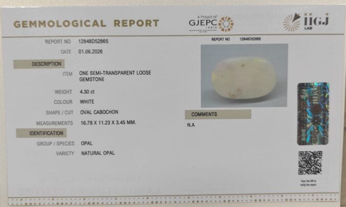OPAL 4.3 Ct. OPAL 4.3 Ct.