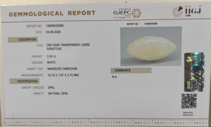 OPAL 2.53 Ct. OPAL 2.53 Ct.