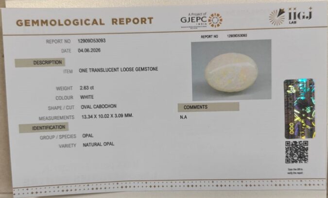 OPAL 2.63 Ct.