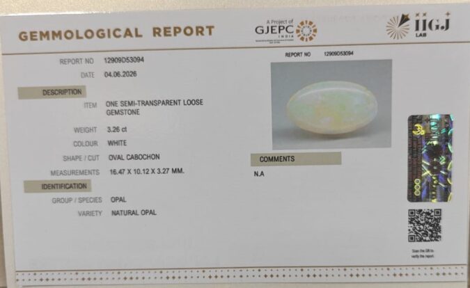 OPAL 3.26 Ct.
