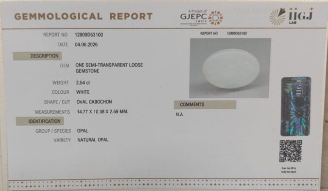 OPAL 2.54 Ct. OPAL 2.54 Ct.