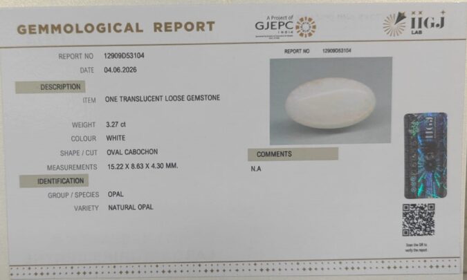 OPAL 3.27 Ct.