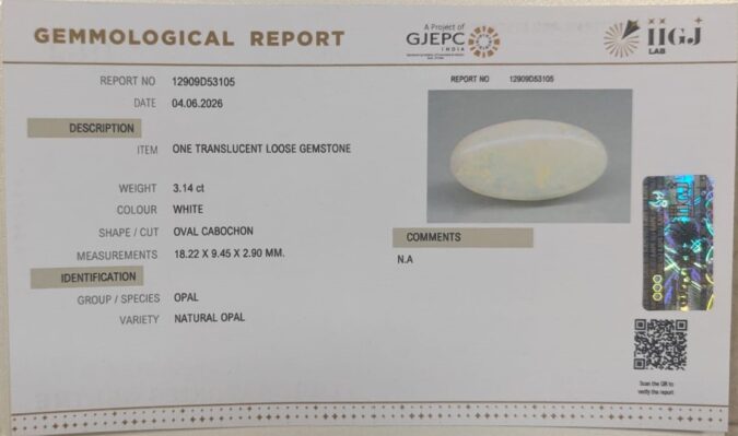 OPAL 3.14 Ct. OPAL 3.14 Ct.