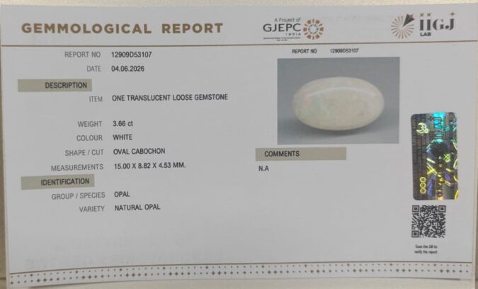 OPAL 3.66 Ct.
