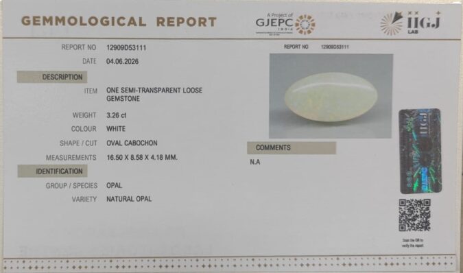 OPAL 3.26 Ct.