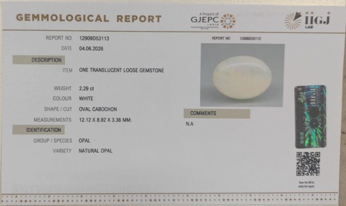 OPAL 2.29 Ct.