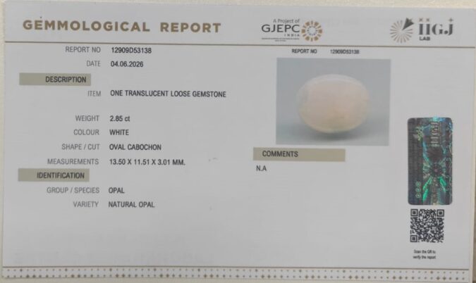 OPAL 2.85 Ct. OPAL 2.85 Ct.