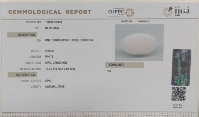 OPAL 2.65 Ct. OPAL 2.65 Ct.
