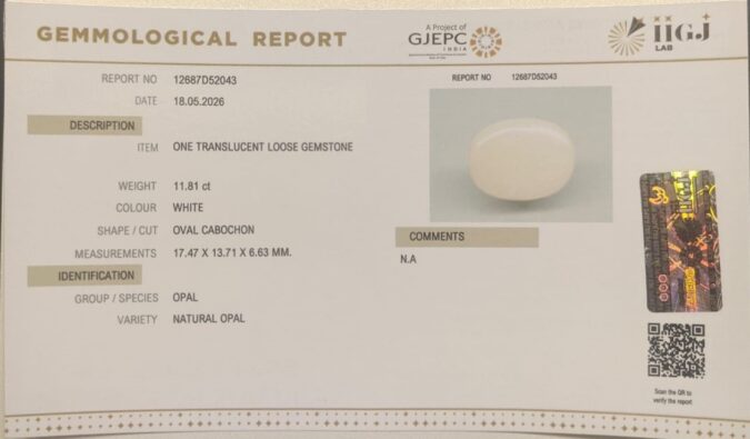 OPAL 11.81 Ct.