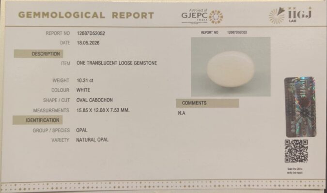 OPAL 10.31 Ct.