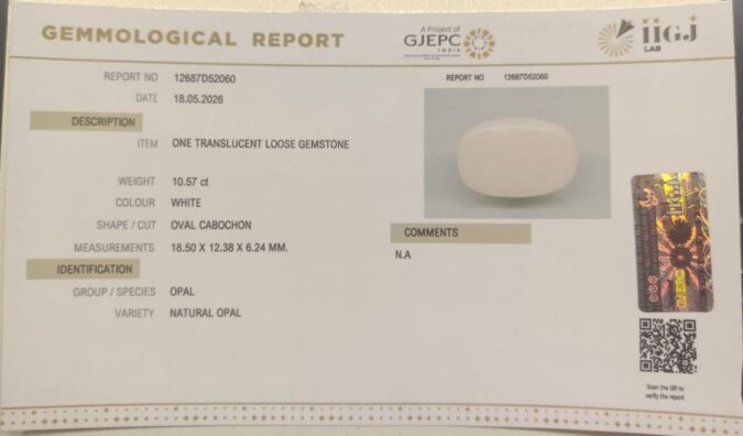 OPAL 10.57 Ct.