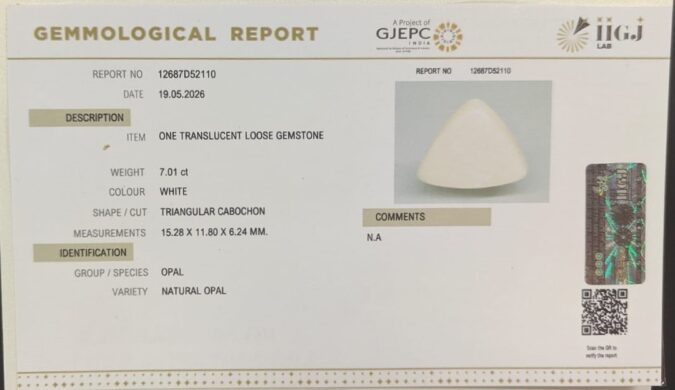 OPAL 7.01 Ct.