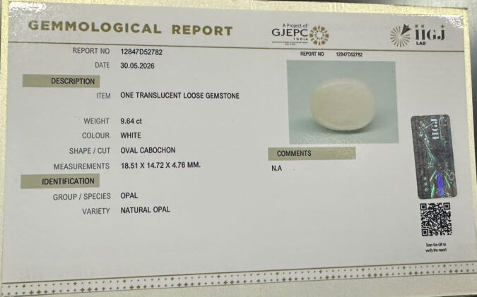OPAL 9.64 Ct. OPAL 9.64 Ct.