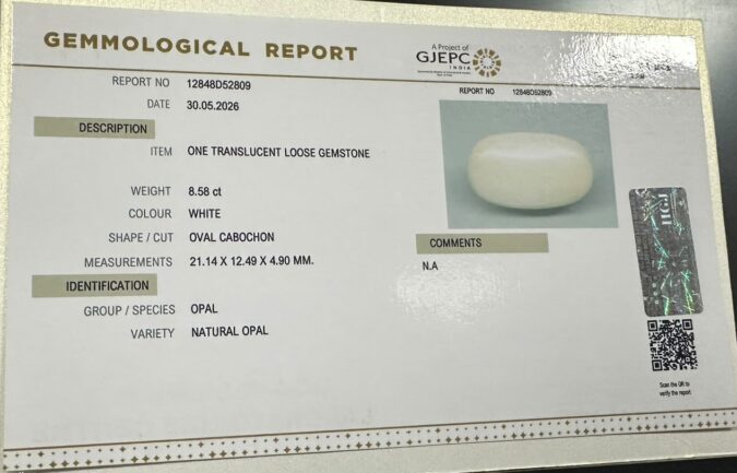 OPAL 8.58 Ct.