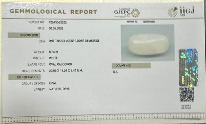 OPAL 8.74 Ct.