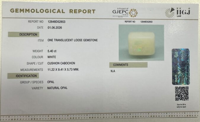 OPAL 5.4 Ct. OPAL 5.4 Ct.