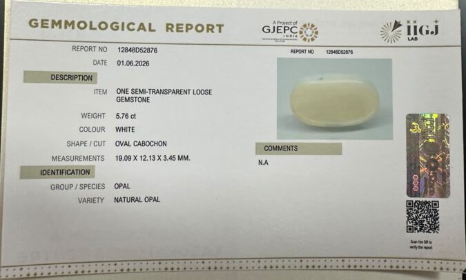 OPAL 5.76 Ct. OPAL 5.76 Ct.