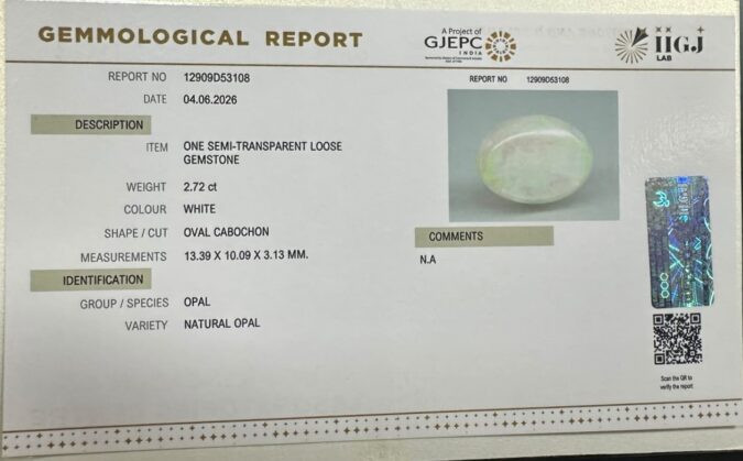 OPAL 2.72 Ct. OPAL 2.72 Ct.