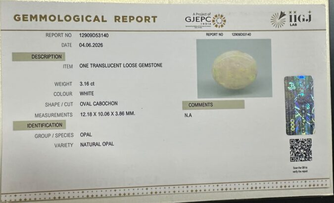 OPAL 3.16 Ct. OPAL 3.16 Ct.