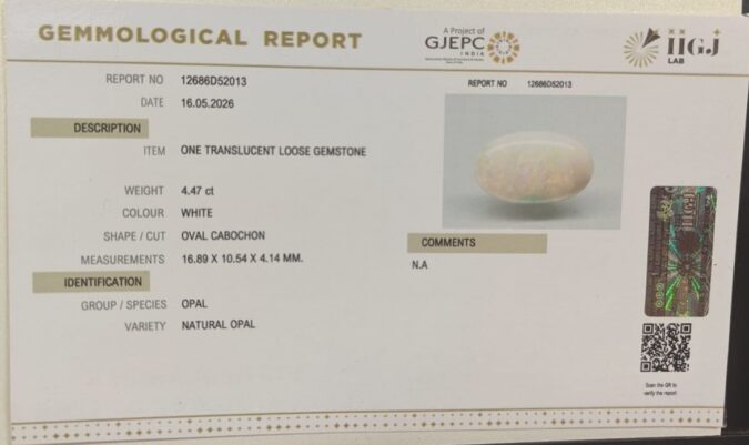 OPAL 4.47 Ct. OPAL 4.47 Ct.