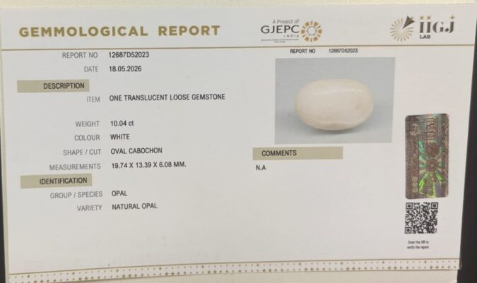 OPAL 10.04 Ct.
