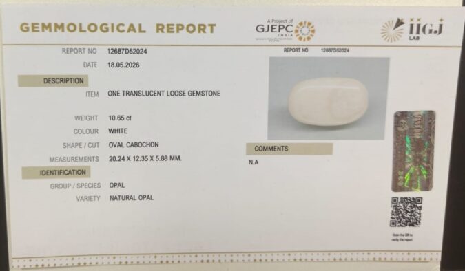 OPAL 10.65 Ct.