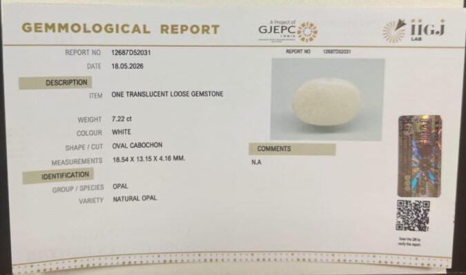 OPAL 7.22 Ct.