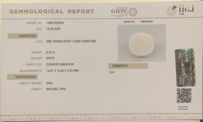 OPAL 6.32 Ct.