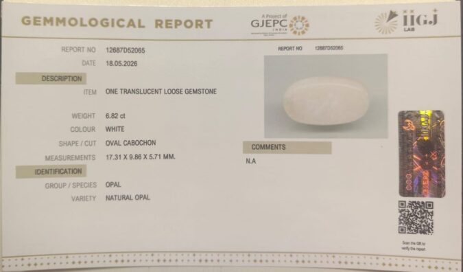 OPAL 6.82 Ct.