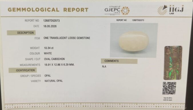 OPAL 10.34 Ct.