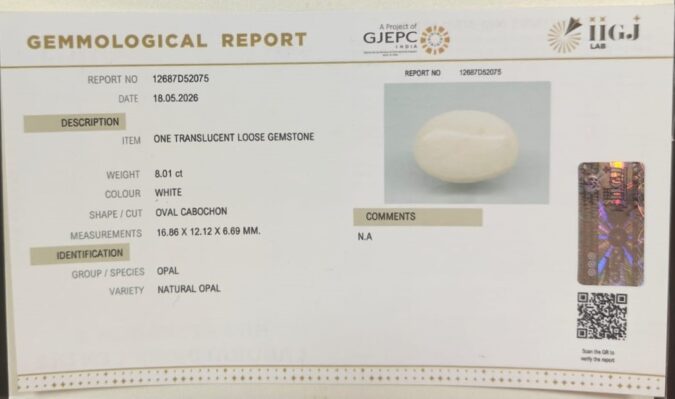 OPAL 8.01 Ct.