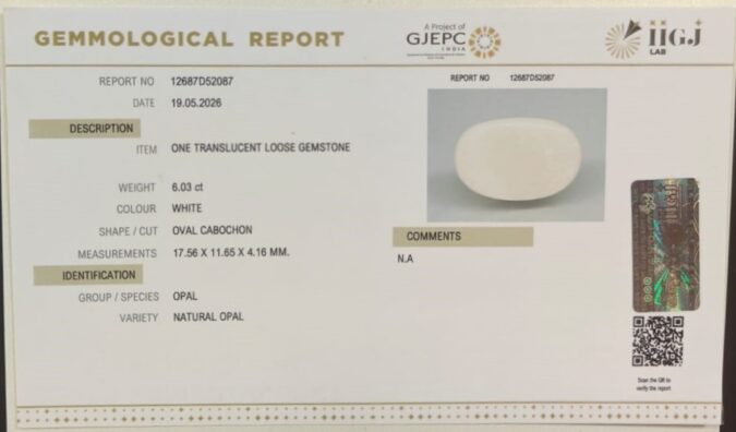 OPAL 6.03 Ct.