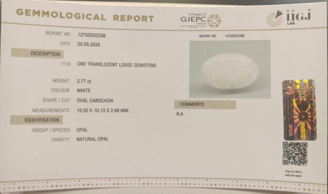 OPAL 2.77 Ct.