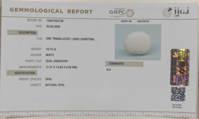 OPAL 10.75 Ct. OPAL 10.75 Ct.