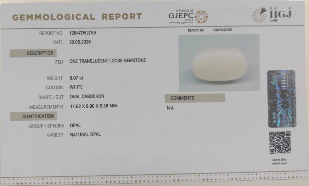 OPAL 8.07 Ct. OPAL 8.07 Ct.